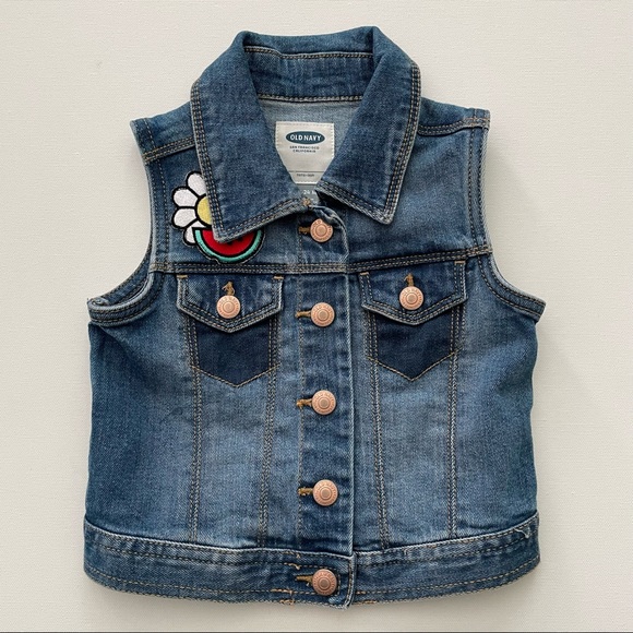 Old Navy Other - Old Navy Toddler Girl Jean Vest Size 18-24 Months